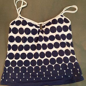 Beach House Blue & White Bathing Suit Top - EUC